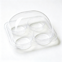 Boîte d'emballage en blister transparente de qualité alimentaire personnalisée, à compartiments multiples, pour l'emballage de pâtisseries, de fruits secs
