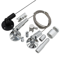 Kit fil de suspension simple face de présentoir de fenêtre personnalisé système d'affichage de câble de galerie suspendue au plafond