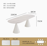 Ensemble de table à manger moderne de luxe carré avec pied en acier inoxydable pour la maison, restaurant, bar, bureau, fabriqué à Foshan