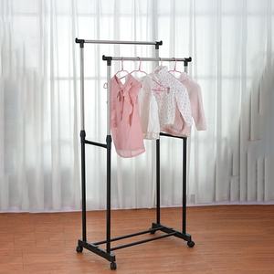 व्यापक रूप से इस्तेमाल बेहतर गुणवत्ता वाले ऊर्ध्वाधर कपड़े हैंगर रैक स्टेनलेस स्टील आयरन पाइप स्प्रे पेंट कपड़े हेंगर रैक डिजाइन - Product Image 5