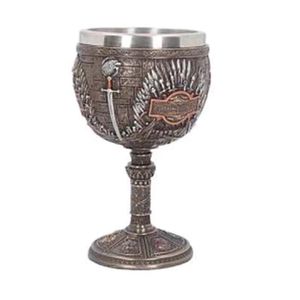 Copa de Vino de Acero Inoxidable con Diseño de Lobo Fantástico Antiguo en 3D, Copa de Whisky Medieval, Copa de Resina con Diseño de Derretimiento de Nieve - Product Image 2