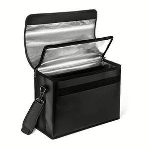 CUSTOM 17*12*6inch Fireproof and Waterproof <b>Document</b> <b>Bag</b> Easily Fits Binders and Legal Size <b>Documents</b> Filing Product - Product Image 1