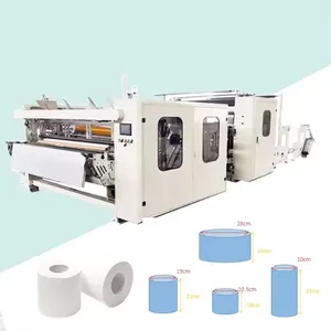 Customized Size Embossing Roller Fluffy Toilet Paper Rewinding Machine Small Paper Roll Making Machine On Sale