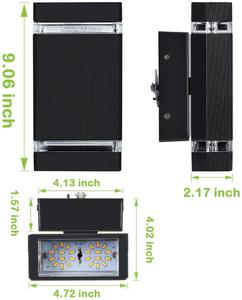 Piazza LED Up Down Applique Da Parete In Alluminio Applique Da Parete Sconce Illuminazione per Interni/Outdoor Architettonico Apparecchio per ingresso Portico - Product Image 5