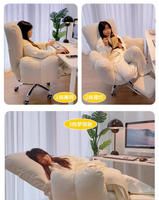 Moden Chaise de jeu Chaise d'ordinateur ergonomique confortable Home Office Live Streaming Nap Chair avec repose-jambes