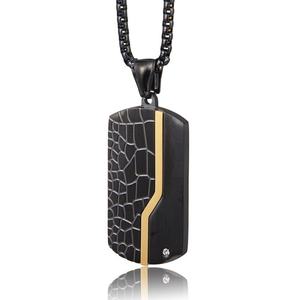 Collier d'étiquette de chien <span class=keywords><strong>militaire</strong></span> pour hommes <span class=keywords><strong>pendentif</strong></span> en acier inoxydable Vintage avec chaîne cadeau de Style armée pour petit ami bijoux gravables - Product Image 2
