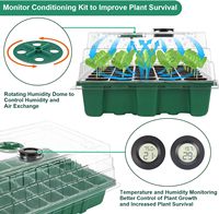 6 pièces 240 plateau de culture de plantes cellulaires avec dôme à couvercle surélevé transparent pour semis d'intérieur serre pépinière Pot plateau de démarrage de graines