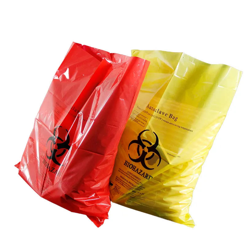 Medical disposables medical hospital bag custom size Plastic Disposable Biohazard Medical Waste bag