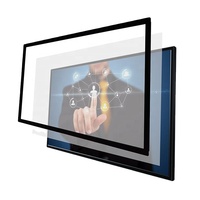 Marco Táctil Infrarrojo IR con Más de 10 Puntos de Contacto, USB Serial, Kit de Superposición de Pantalla Táctil de 65 Pulgadas con Tamaño Personalizable para Uso Comercial