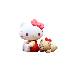 Jolie figurine de chat blanc tendance, style <span class=keywords><strong>anime</strong></span>, créative, pour décoration de bureau, voiture ou gâteau, cadeau idéal - Product Image 1