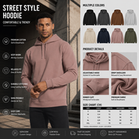 Sweatshirt Pullover Klasik Custom Bahan Polyester Katun Spandex Ringan, Hoodie Slim Fit Polos Custom untuk Pria