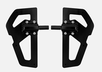 Remplacement de la planche de sol arrière pour passager en aluminium noir brillant pour Street Road Glide 00-23 Softail 86-17
