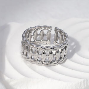 थोक फैशन फंकी सस्ते बड़े स्टेनलेस स्टील गहने pvd उंगली की अंगूठी लड़कियों के लिए - Product Image 4