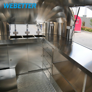 WEBETTER DOT&NSF Barra Móvil para Exteriores, Mini Remolque <span class=keywords><strong>de</strong></span> Comida Completamente Equipado para Helados, Café y Otros Alimentos - Product Image 6