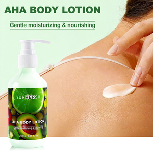 Lotion corporelle AHA à marque privée, glycérine, acide malique, hyaluronate <span class=keywords><strong>de</strong></span> sodium, hydratante, lissante, soin <span class=keywords><strong>de</strong></span> la peau pour tous types <span class=keywords><strong>de</strong></span> peau, OEM/ODM - Product Image 3