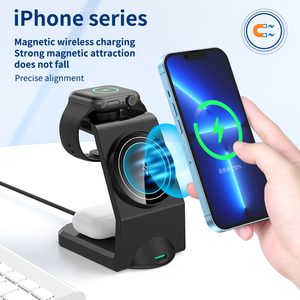 2024 nouveauté 15w charge sans fil rapide <span class=keywords><strong>3</strong></span> en 1 Station de chargeur sans fil magnétique pour casque Iphone iWatch - Product Image 5
