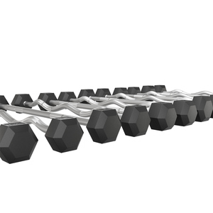 Venta al por mayor profesional gimnasio Fitness goma hexagonal fijo Barbell Hexagonal Fix Barbell <span class=keywords><strong>Barra</strong></span> de peso - Product Image 2