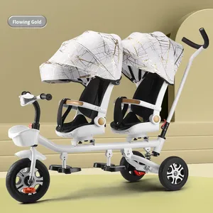 Trẻ em của ba bánh & Twin Xe đẩy em bé xe đạp cho trẻ sơ sinh & trẻ mới biết đi Nhựa tuyệt vời đi bộ Viện trợ món quà tốt nhất cho trẻ em - Product Image 6