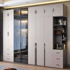 Système d'armoire en verre et aluminium moderne directement de l'usine Habitacion & Armoires de cuisine modernes avec porte coulissante en verre - Product Image 1