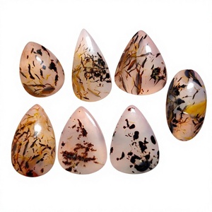 FAIJAN GEMS Agate naturelle du Rajasthan, cabochon de pierre précieuse en vrac, poli, formes variées, toutes tailles, pour bijoux et pendentifs - Product Image 1