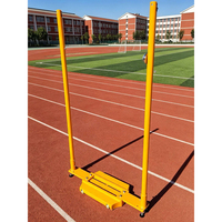 Poteau de filet de badminton portable à double colonne en acier robuste pour entraînement, équipement de gym directement de l'usine