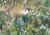 Papier peint mural 3D personnalisé avec des feuilles tropicales pour la maison, les restaurants, les boutiques, fabriqué sur mesure à partir de vos images ou d'AI et en fonction de la taille du mur