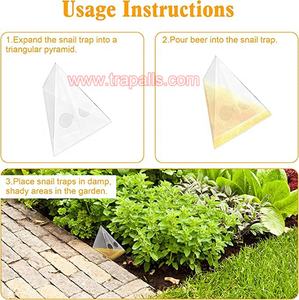 Trampa para Caracoles y Babosas Desechable, Ecológica, Transparente, <span class=keywords><strong>de</strong></span> PE Ligero, para Jardín y Exteriores, Control <span class=keywords><strong>de</strong></span> Insectos - Product Image 4
