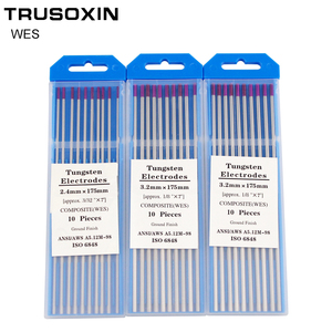 10 pièces, code couleur violet 1.6/2.0/2.4/3.0/3.2/4.0, tête d'électrode 175MM, aiguille en tungstène, aiguille en tungstène composite - Product Image 2