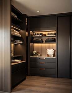 Armoire en bois moderne, écologique, durable et convertible sur mesure, grande capacité pour la chambre à coucher, usage domestique - Product Image 1