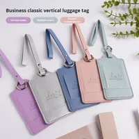Étiquettes de bagage en cuir PU gaufré multicolores imperméables Trustloops en promotion – Pendentif anti-perte pour carte d'embarquement de haute qualité