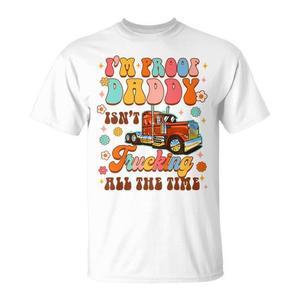 Camiseta para papá camionero, soy prueba de que papá no viaja en camión todo el tiempo, regalo divertido para la familia de camioneros - Product Image 1