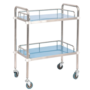Best Price Hospital Furniture Cheap Stainless Steel Medical Clinic Waste Cleaning <strong>Trolley</strong> - Product Image 2