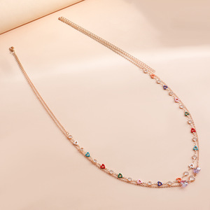 Shescity prix de gros coeur coloré meilleure vente bijoux de <span class=keywords><strong>corps</strong></span> multi-couche Designer paire avec jupe <span class=keywords><strong>corps</strong></span> taille chaîne cadeaux - Product Image 4