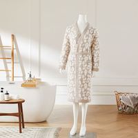 Robe douce verte magique 100% polyester microfibre fil colorant pierre cou pierre léopard blanc pour les femmes