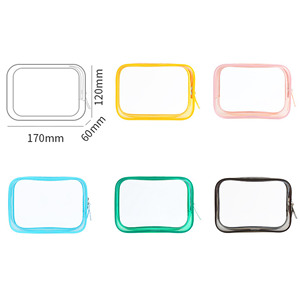 Bolsa de Cosméticos Transparente Personalizada, de Gran Capacidad, con Cubierta de PVC Termosellada, para Viaje, Diseño de Moda, Venta Caliente OEM ODM - Product Image 3