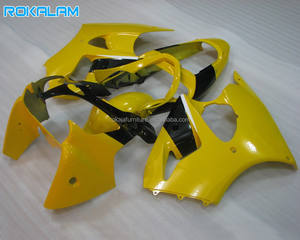 Carénage pour Kawasaki <span class=keywords><strong>Ninja</strong></span> ZX-6R <span class=keywords><strong>2000</strong></span> 2001 2002 Kit carrosserie jaune ZX6R 00 01 02 ZX636 <span class=keywords><strong>636</strong></span> Carrosserie de rechange - Product Image 1