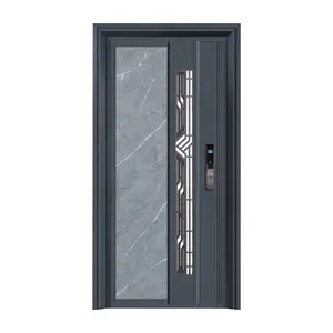 China Manufacturer House Front Door Gate Designs Cheep Steel Entry Exterior Security Steel Door