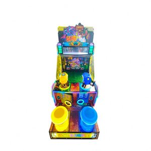 New Indoor Children's Double Water Shooting Machine Seat with Wooden <b>Box</b> Acrylic Coin-operated Entertainment Ages 3+ - Product Image 2