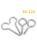 Crochet soudage oeil blanc acier inoxydable Weleded Kit mouton oeil vis jointure collier taraudage boulons vis autotaraudeuses avec anneaux