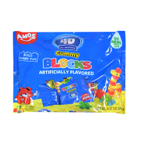 Bonbons en vrac de l'usine chinoise, bonbons multiformes, blocs halal, gommes assorties, bonbons gélifiés