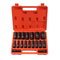 Jeu de douilles de 1/2 pouce, 18 pièces, en phosphate de manganèse, pour réparation automobile et mécanique