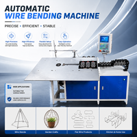 Machine de pliage de fil CNC entièrement automatique 2-6 mm, équipement de formage de fil de fer et de métal de haute précision pour la fabrication industrielle