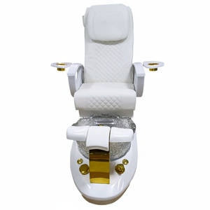 Fauteuil de pédicure moderne de luxe avec système de jet sans tuyau et inclinaison réglable pour salons de manucure et spas - Product Image 1