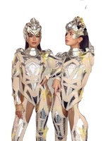 Performance Costume Ancienne Technologie Exotique Salle De Bal Théâtre Costume De Fête pour Femmes Polyester/Rayonne Paillettes Imprimer YSMARKET