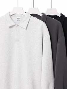 เสื้อสเวตเชิ้ตคอปกผ้าฝ้าย 100% น้ำหนัก 350 กรัม รุ่น H5489 สไตล์ใหม่ ขายส่ง รับผลิตตามสั่ง สำหรับผู้ชายและผู้หญิง - Product Image 4