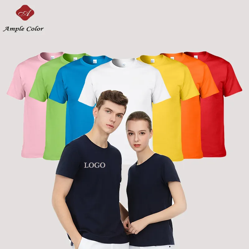 200Gsm Ladies Man Plain T Áo Sơ Mi Ngắn 100% Cotton Màn Hình In Ấn Tee Áo Sơ Mi Với Logo Tùy Chỉnh Unisex Trống T Áo Sơ Mi Cho Phụ Nữ