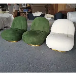 Kursi Sofa Lapis Kain, Kursi Sofa Jadi Bahan Baja Tahan Karat dengan Warna Emas dan Kaki Sofa Baru