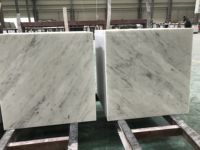 Blanc pur de Carrare de Chine naturelle polie/dalle aiguisée/carreaux/treade/pierre de marbre de comptoir en granit Staris
