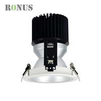 Design rond réglable COB 40W Spot antireflet encastré au plafond Spot LED