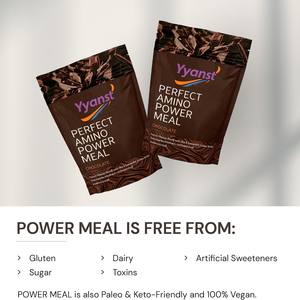 Chocolate Perfect Amino Power Meal Powder, Mezcla de Proteínas con 8 Aminoácidos Esenciales, Suplemento Nutricional Diario para Adultos, Belleza y Fitness - Product Image 4
